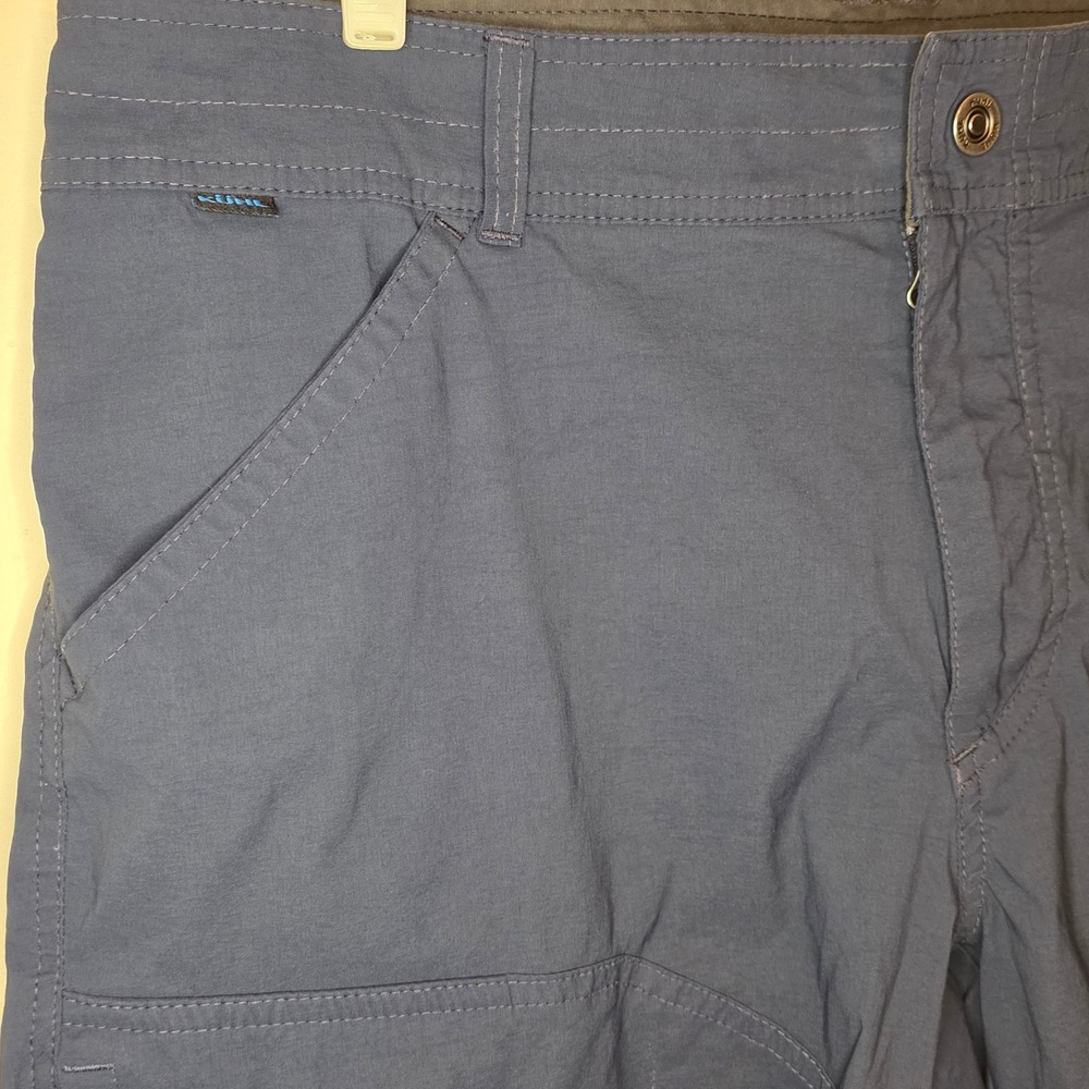 KUHL Mens Blue Nylon Spandex Hiking Cargo Shorts Gorpcore 5121 Size 37 *Measured - Picture 2 of 14